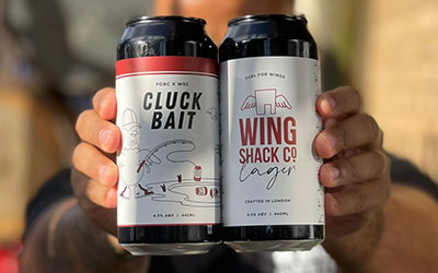 Wing Shack Co launches own beer in partnership with Pretty Decent Beer Co– and each drink sold helps Only A Pavement Away!